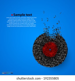 Abstract music background vector illustration for your design