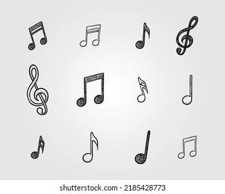 Abstract music background vector illustration for your design. Music notes background.