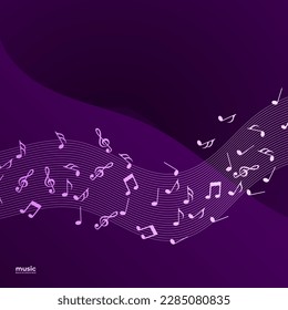 Abstract music background. vector illustration.