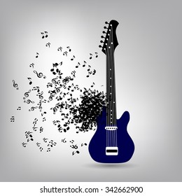 Abstract Music Background Vector Illustration for Your Design. EPS10