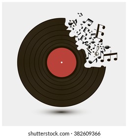 Abstract music background vector illustration for your design