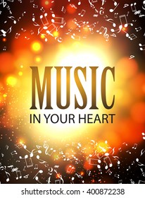 Abstract Music Background. Vector illustration