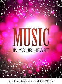 Abstract Music Background. Vector illustration
