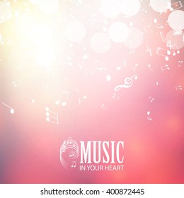 Abstract Music Background. Vector illustration