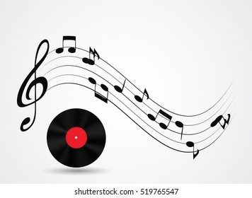 Abstract music background vector illustration for your design. EPS10