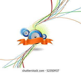 Abstract music background. Vector illustration