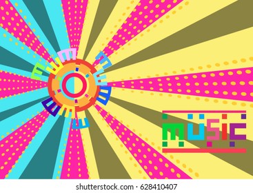 abstract music background. Vector. Illustration.