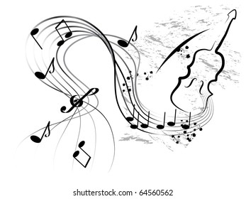 Abstract music background - vector illustration