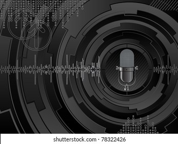 Abstract music background. Vector illustration.