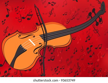 Abstract music background with a violin