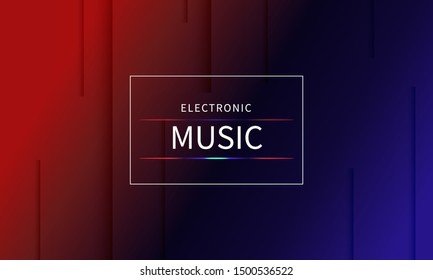 Abstract Music Banner with rectangle border gradine