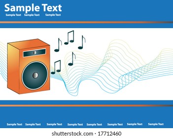 Abstract music card