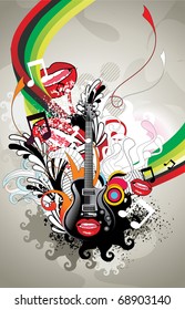abstract music color shape vector