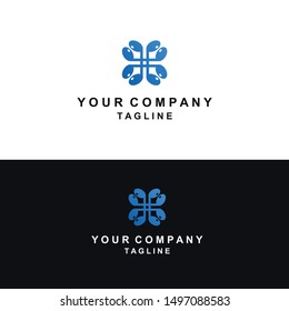 Abstract music concept logo design simple