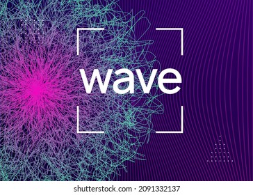 Abstract music. Creative discotheque magazine concept. Dynamic fluid shape and line. Abstract music flyer. Techno dj party. Electro dance event. Electronic trance sound. Club poster.