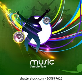 Abstract music dance background for music event design. vector illustration.