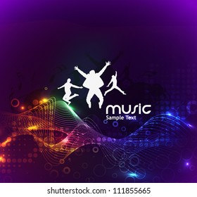 Abstract music dance background for music event design. vector illustration.