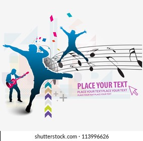Abstract music dance background for music event design. vector illustration.
