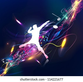 Abstract music dance background for music event design. vector illustration