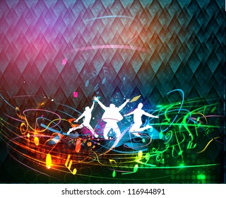 Abstract music dance background for music event design. vector illustration.