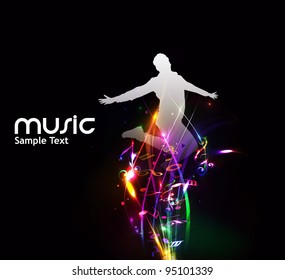 Abstract music dance background for music event design. vector illustration.