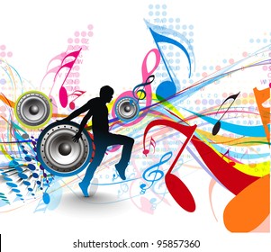 Abstract music dance background for music event design. vector illustration.