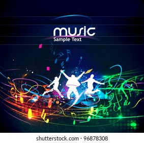 Abstract music dance background for music event design. vector illustration.