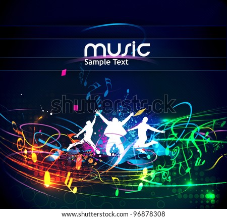 Abstract music dance background for music event design. vector illustration.