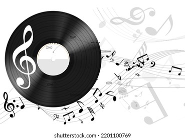 Abstract music Disk background vector illustration for your design.
