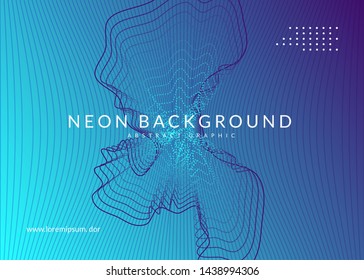 Abstract music. Dynamic fluid shape and line. Trendy show brochure design. Abstract music flyer. Techno dj party. Electro dance event. Electronic trance sound. Club poster.