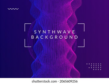 Abstract music. Dynamic fluid shape and line. Bright show banner layout. Abstract music flyer. Techno dj party. Electro dance event. Electronic trance sound. Club poster.