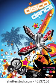 Abstract Music Event Background with Dj Shape