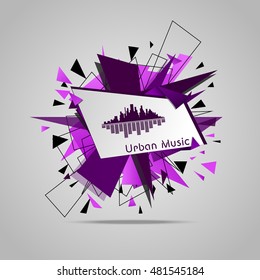 Abstract music explosion vector banner