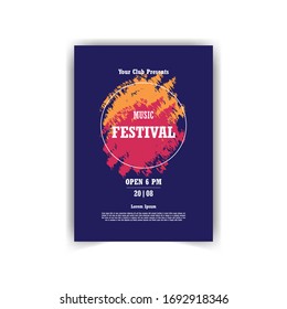 Abstract music festival template design
