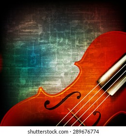 abstract music grunge vintage background with violin