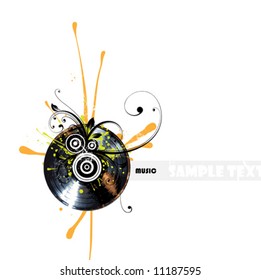 Abstract music illustration for design.