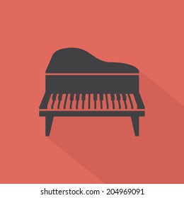 abstract music instrument silhouette on a special background