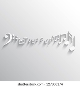Abstract music notes background