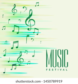 abstract music notes background design