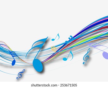 Abstract Music notes for music background design use, vector illustration