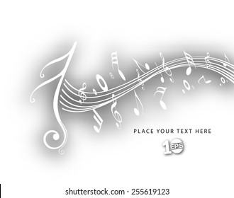 Abstract Music notes for music background design use, vector illustration