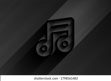 Resumen Música nota diseño de pancartas, ilustración vectorial de arte de línea plana.