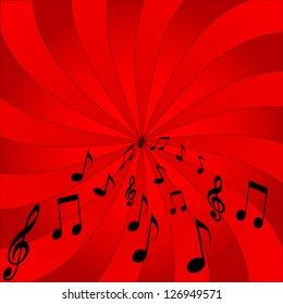 abstract music notes design
