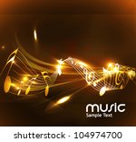 abstract music notes design for music background use, vector illustration