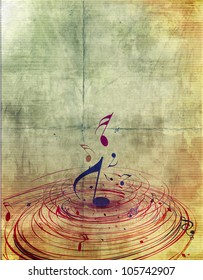 abstract music notes design for music background use, vector illustration