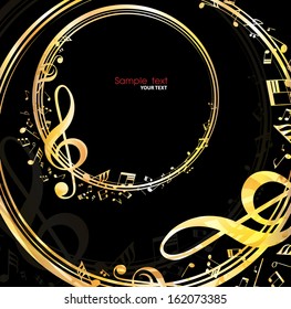 abstract music notes design for music background use, vector illustration