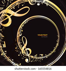 abstract music notes design for music background use, vector illustration