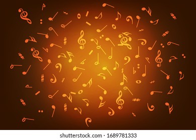 abstract music notes design for music background use, vector illustration
