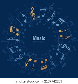 abstract music notes design for music background