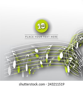 abstract music notes design for music background use, vector illustration